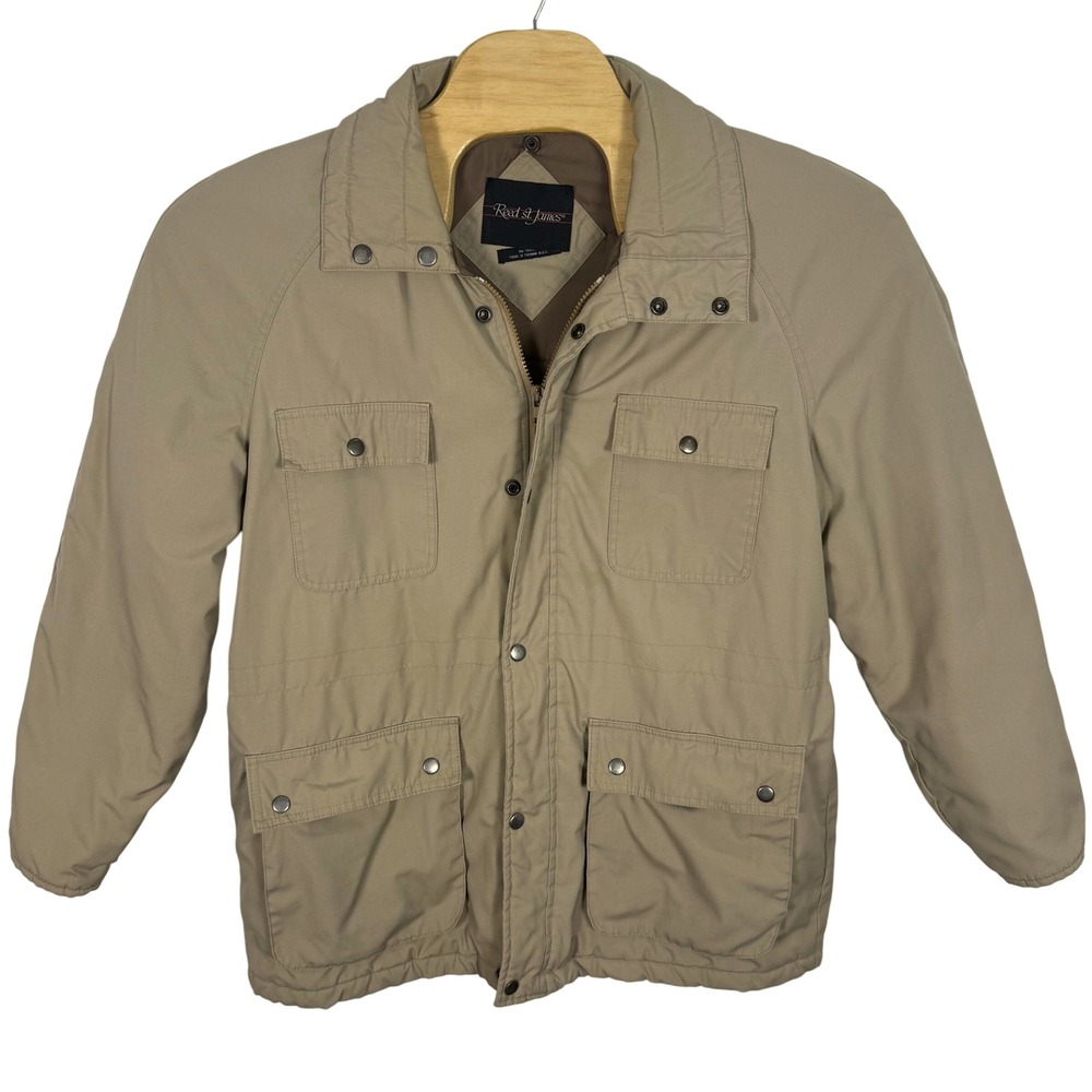 VIntage Reed‎ St James Mens Large Tan Four Pocket Classic Jacket Gorpcore